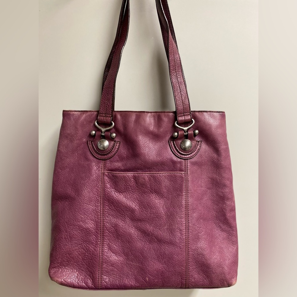 Hobo Magenta Leather Bag